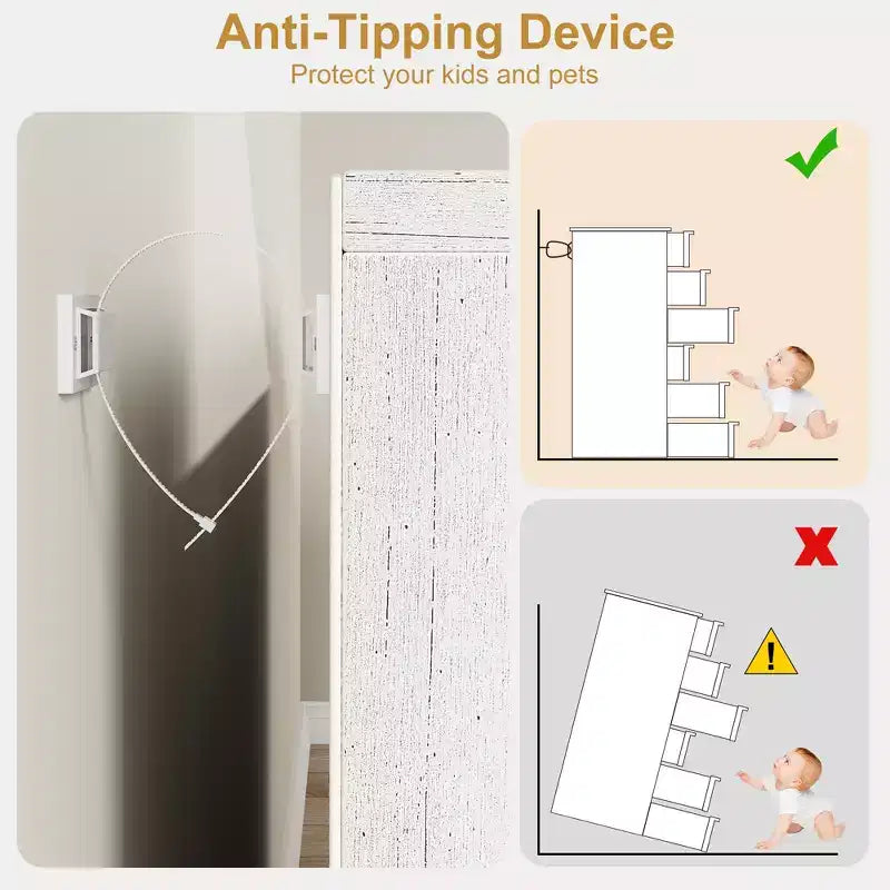 Comò a 7 cassetti per camera da letto – Cassettiera alta con ampio spazio di archiviazione, bianco