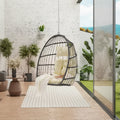 Outdoor Garden Rattan Egg Swing Chair Hanging Chair for Bedroom Living Room Balcony