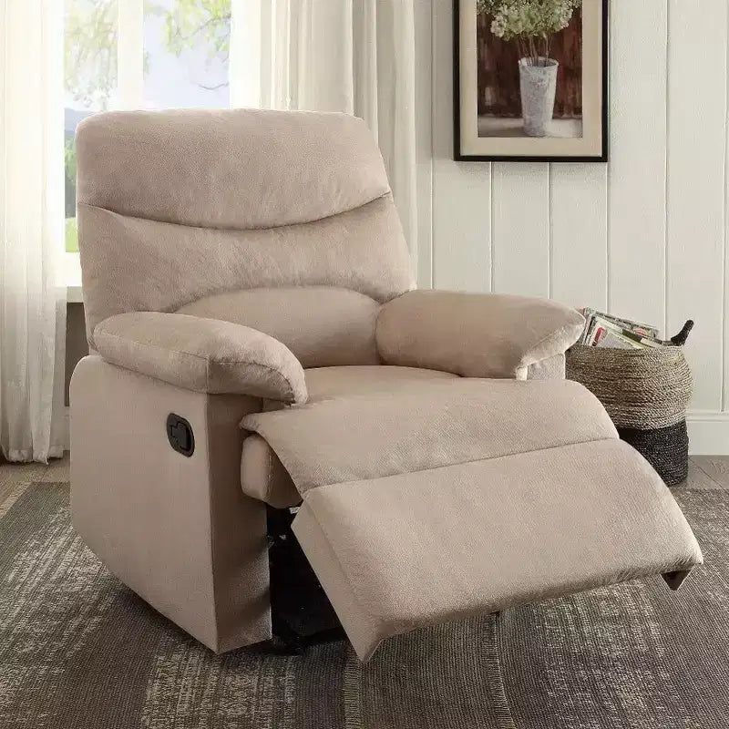 Poltrona reclinabile in pelliccia sintetica con seduta in memory foam – Divano singolo per soggiorno, camera da letto e sala lettura