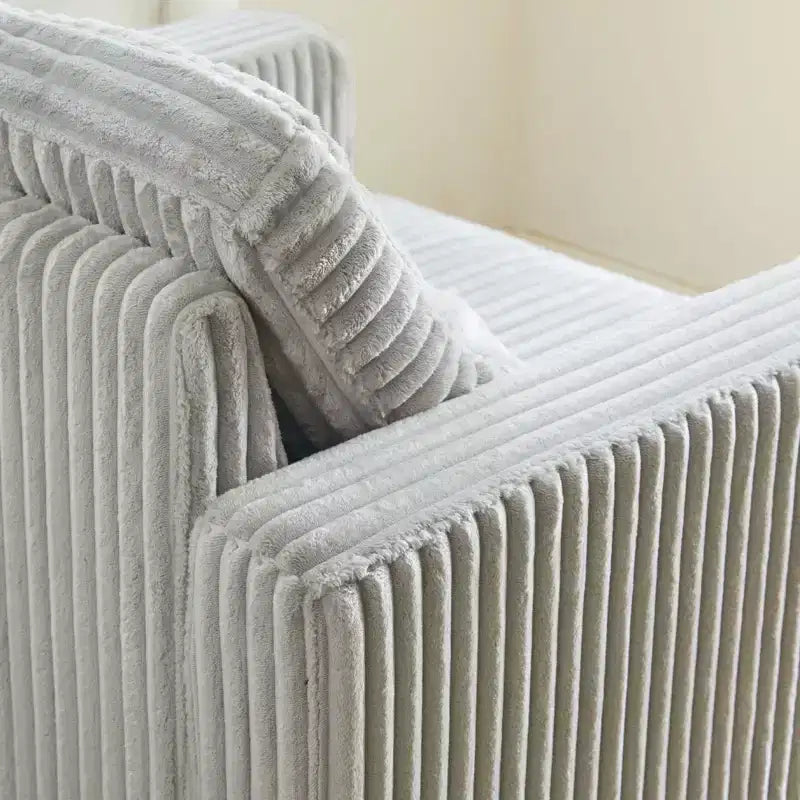 Bracciolo modulare in velluto a coste - Accessorio per divano senza attrezzi con rivestimento sfoderabile e lavabile