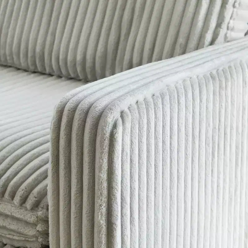 Bracciolo modulare in velluto a coste - Accessorio per divano senza attrezzi con rivestimento sfoderabile e lavabile