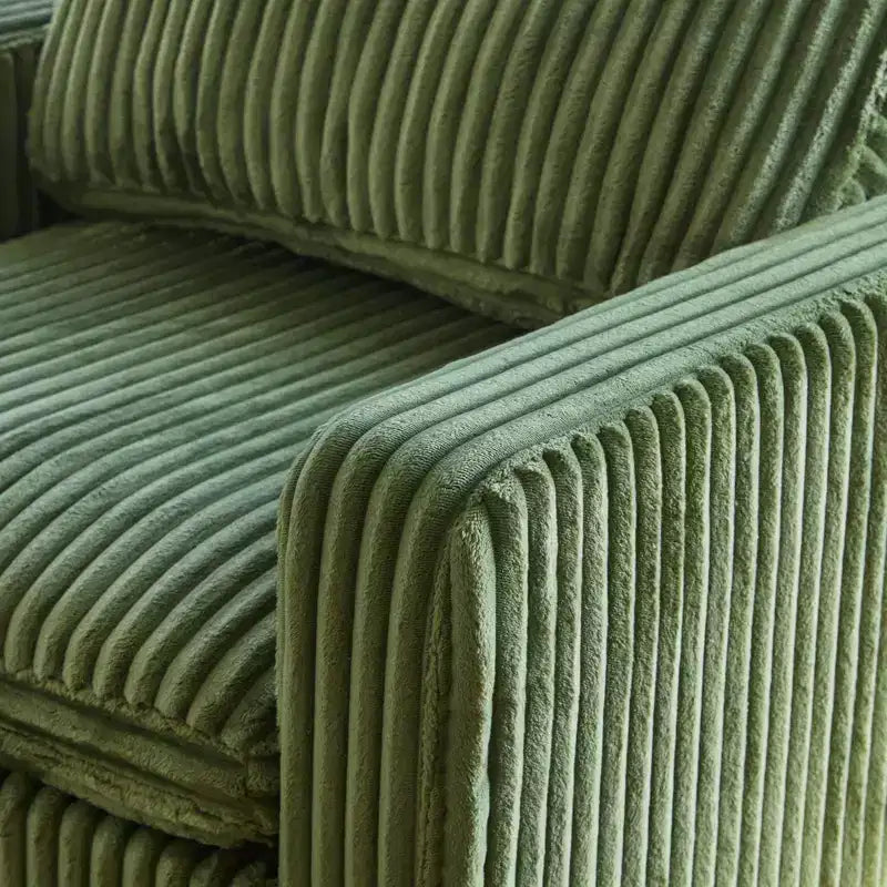 Bracciolo modulare in velluto a coste - Accessorio per divano senza attrezzi con rivestimento sfoderabile e lavabile