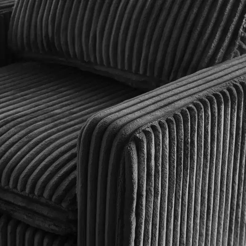 Bracciolo modulare in velluto a coste - Accessorio per divano senza attrezzi con rivestimento sfoderabile e lavabile