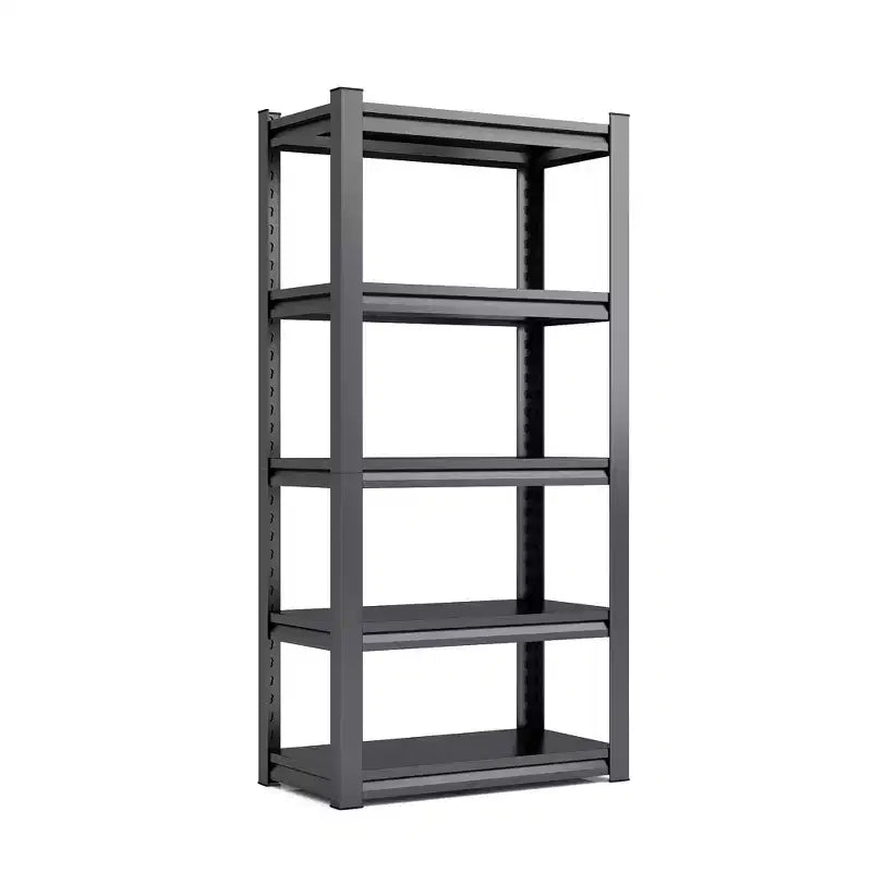 63H 5 Tier Metal Utility Storage Shelves, Heavy Duty Storage Shelves Adjustable Garage Shelf Industrial Shelving