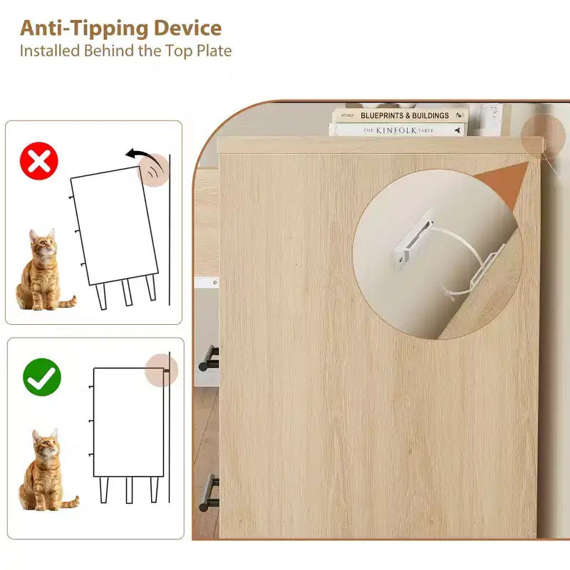 Comò a 7 cassetti con contenitore, cassettiera indipendente in legno da 132 cm per camera da letto o soggiorno