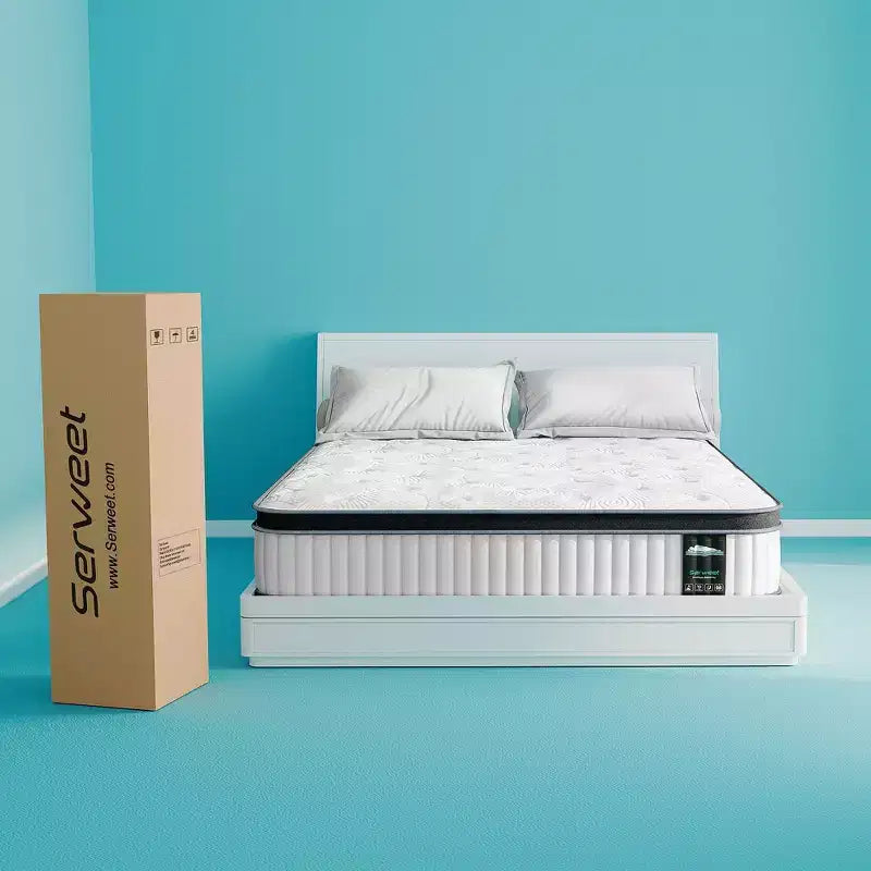 Materasso ibrido traspirante da 10 pollici - Compatibile con letto a piattaforma, rete a molle o base a doghe