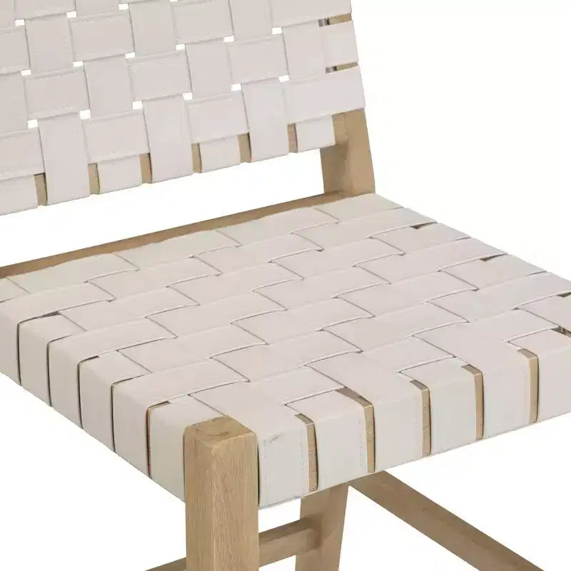 Sgabello da bancone Cohen in similpelle – Bianco