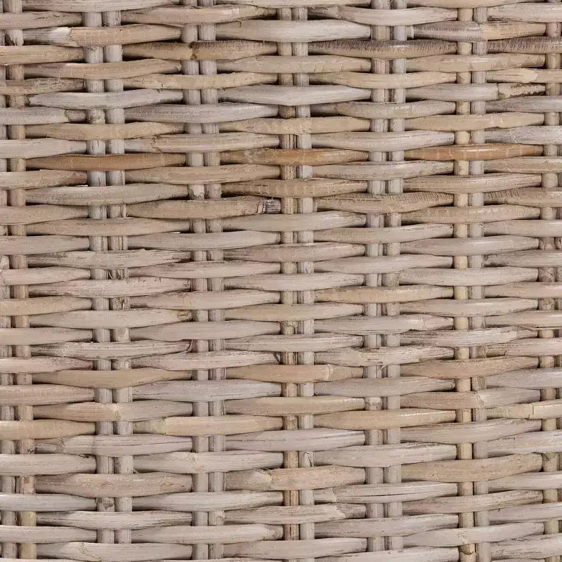 Sedia da pranzo Lara in rattan e legno di mogano – Kubu Gray / Rustic Taupe
