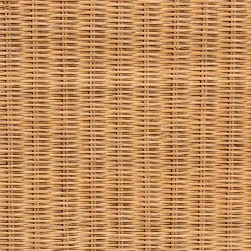 Panca d'appoggio in rattan con bordo smerlato – Miele chiaro