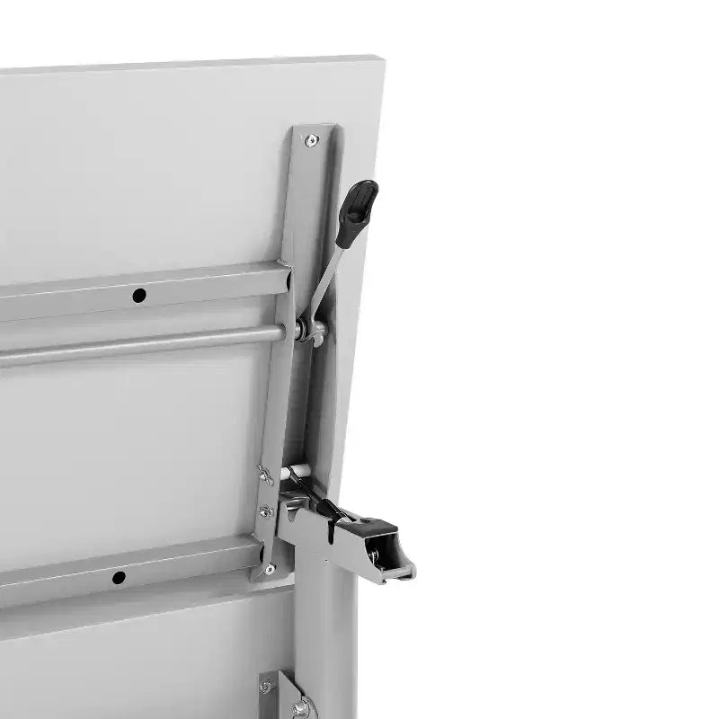 Tavolo da formazione con piano ribaltabile resistente, design impilabile, pannello per la privacy, gambe a T e telaio in metallo