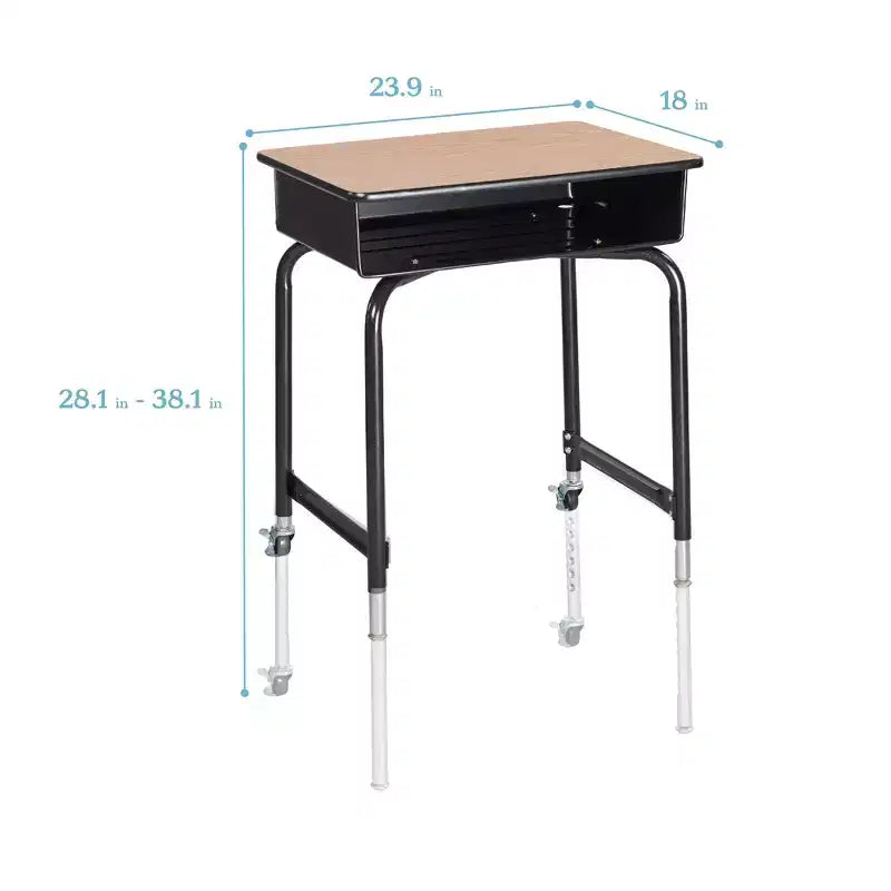 Open Front Desk con scatola portadocumenti in metallo