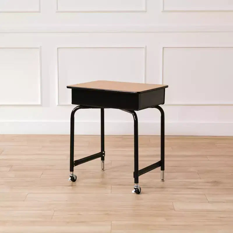 Open Front Desk con scatola portadocumenti in metallo